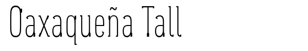 Oaxaque?a Tall font preview